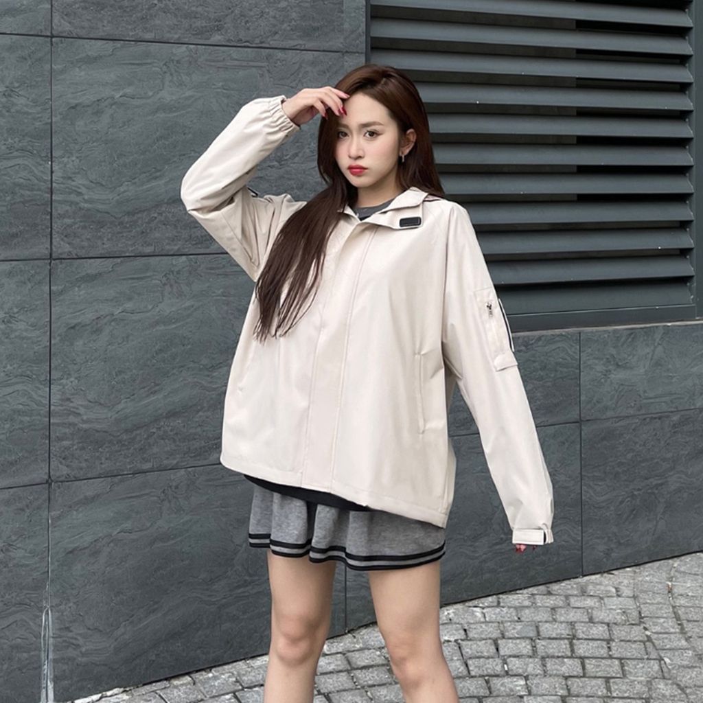 Áo Khoác Gió Chống Nước Có Mũ Phối Túi Hộp MOFAR Local Brand JACKET AK020
