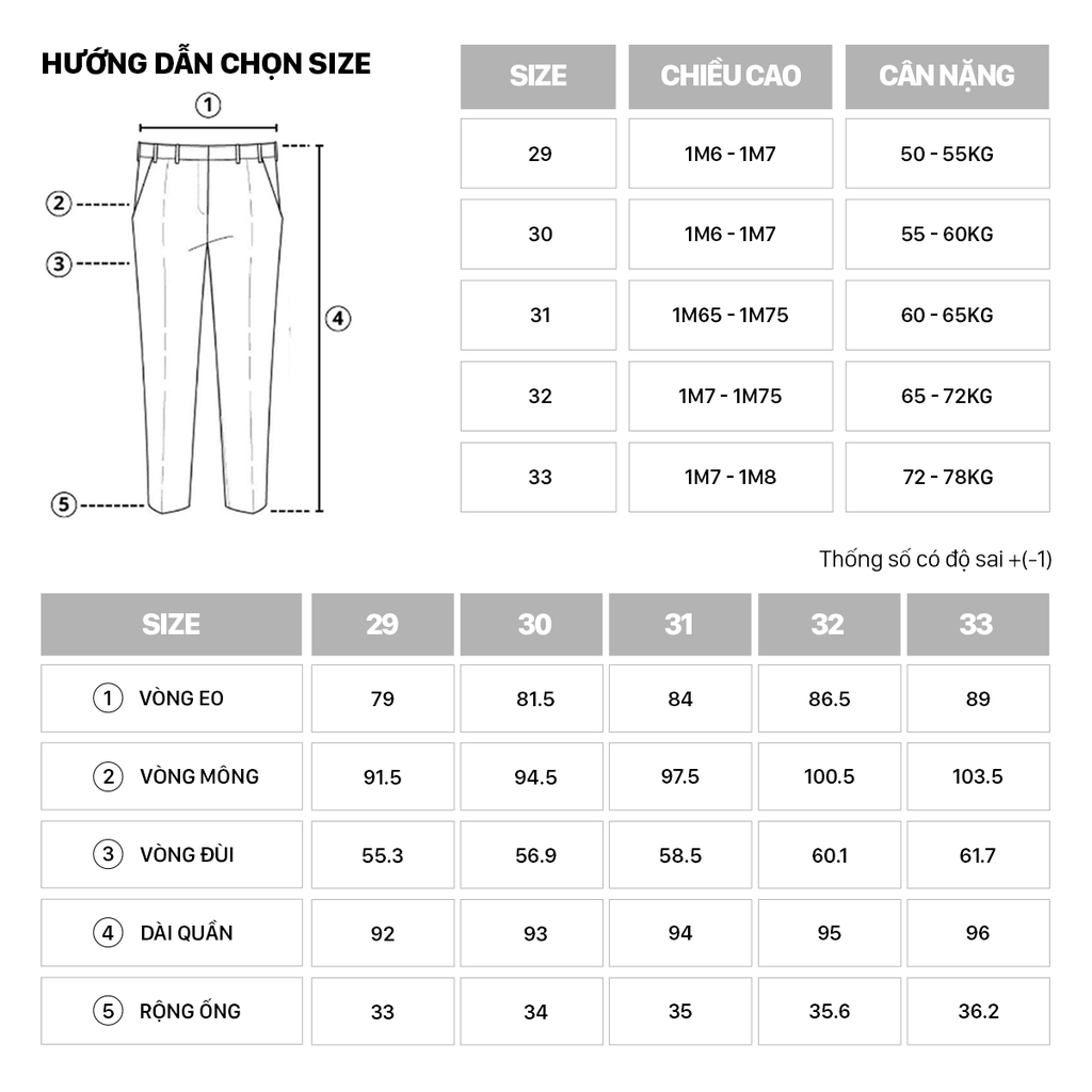 Quần âu nam MOFAR dáng baggy hàn quốc QAM002