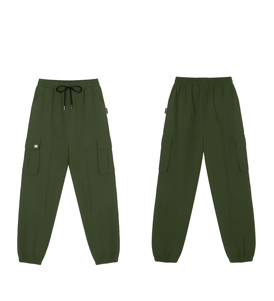 Quần Jogger Nữ Túi Hộp dáng ống rộng thể thao chất liệu gió 2 lớp cao cấp QJ013