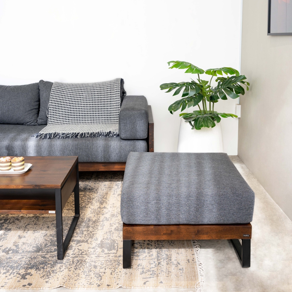 Ghế Đôn Sofa Gỗ Tràm Tự Nhiên KOLDING 701