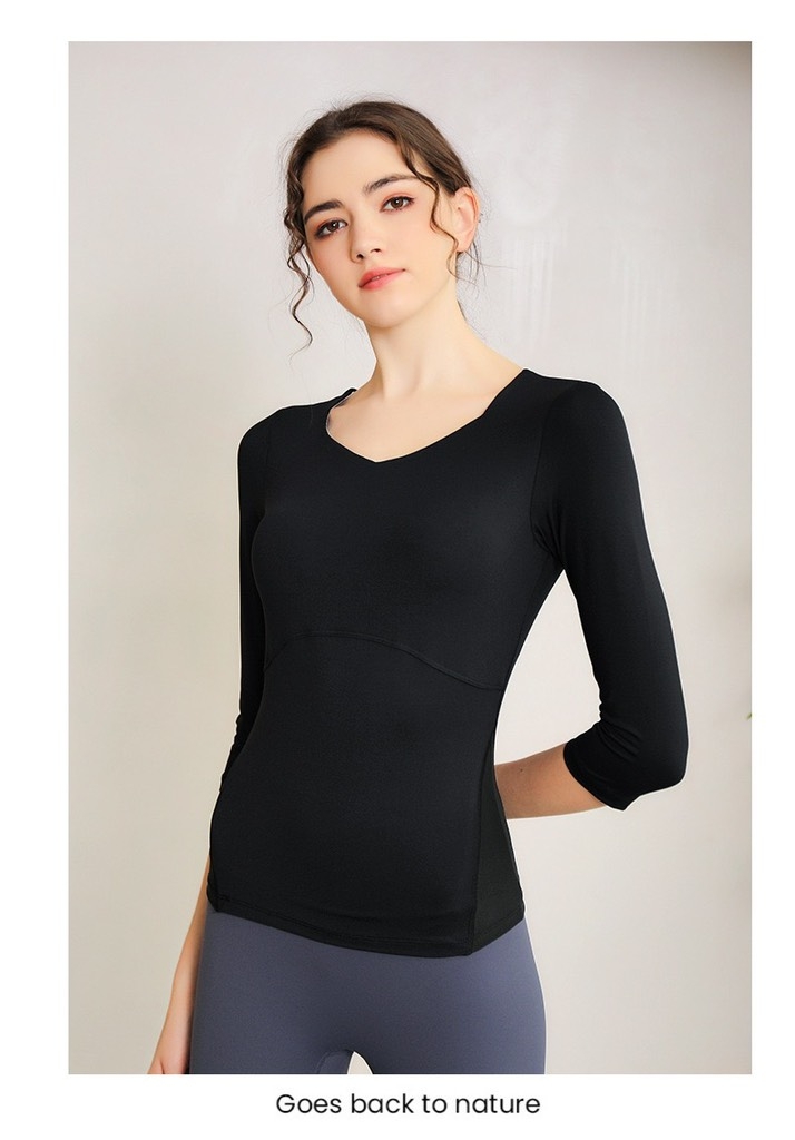 Áo yoga dài tay liền bra - PYMAT035