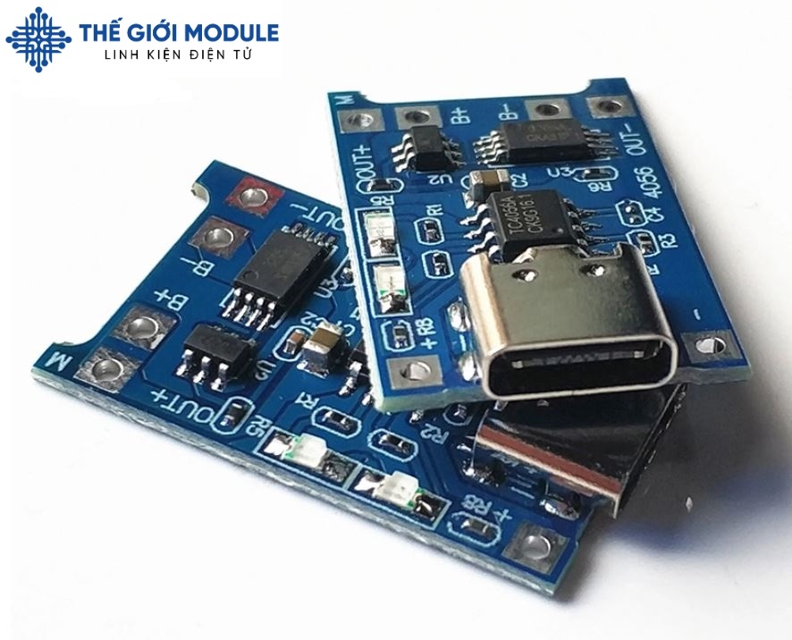 Mạch sạc TP4056 cổng type C có bảo vệ | Thế Giới Module
