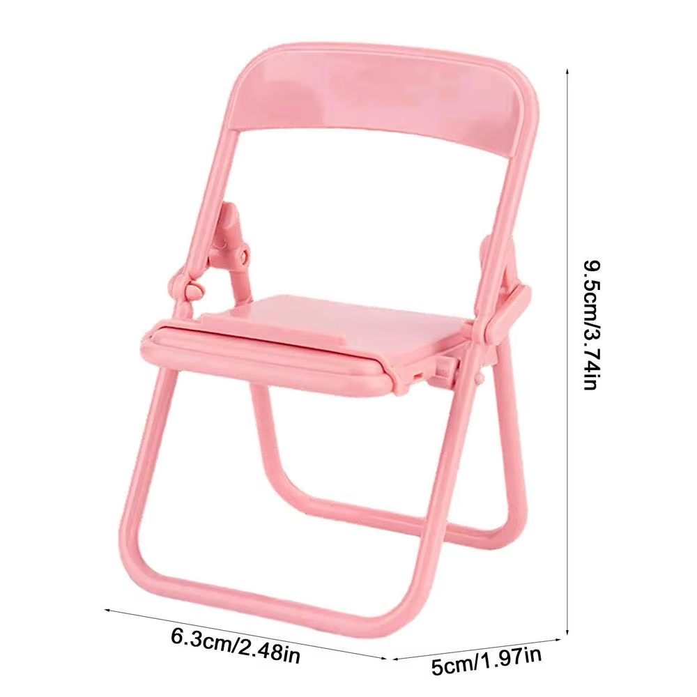 Foldable Lazy Mobile Phone Holder Cute Sweet Creative Desktop Mini Chair Stand Can Be Used As Decorative Ornaments