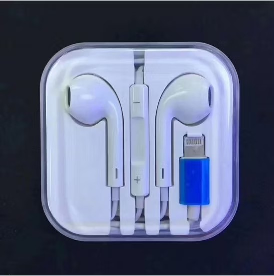 Bluetooth Wired Earphone Headphones for iphone with Lightning Connector.