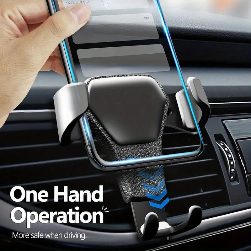 Car Navigation Mobile Phone Holder Car Air Outlet Anti Shaking Gravity Car Holder Factory Wholesale Mobile Phone Holder