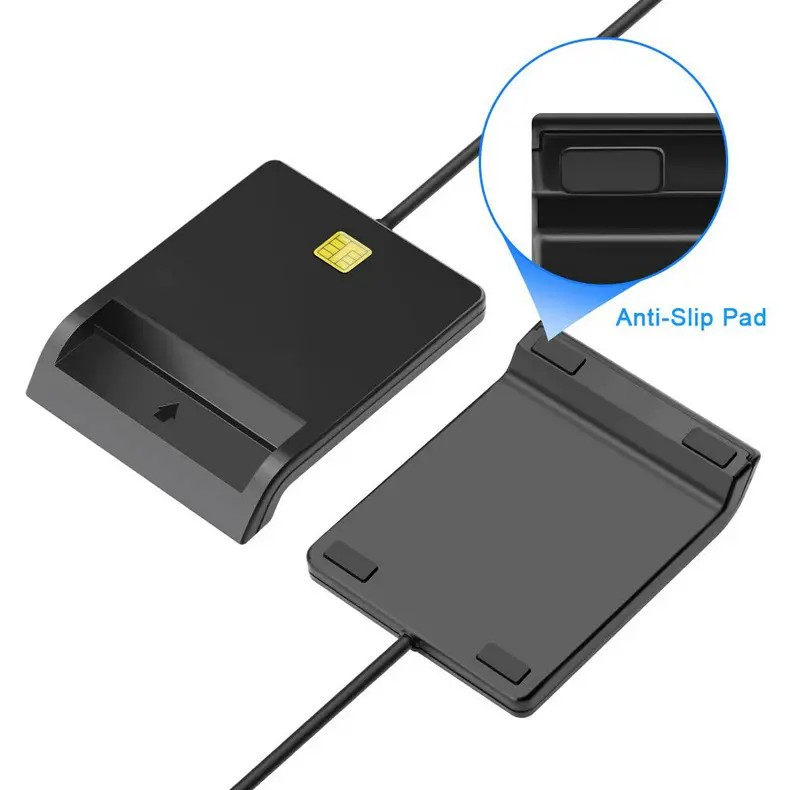 ID reader -USB chip Smart Card Reader DNIE ATM CAC IC ID SIM Card Reader for Windows Linux Memory card