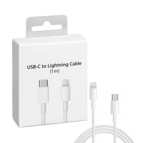 Set Charger for Iphone - Accessory Fast Charger PD 20W - with Lightning to Type-C Cable - White