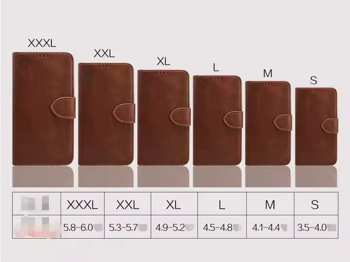 Calf PU Leather Cover Universal Mobile Flip Stand Phone Case Clamshell Wallet Cover for all Phones