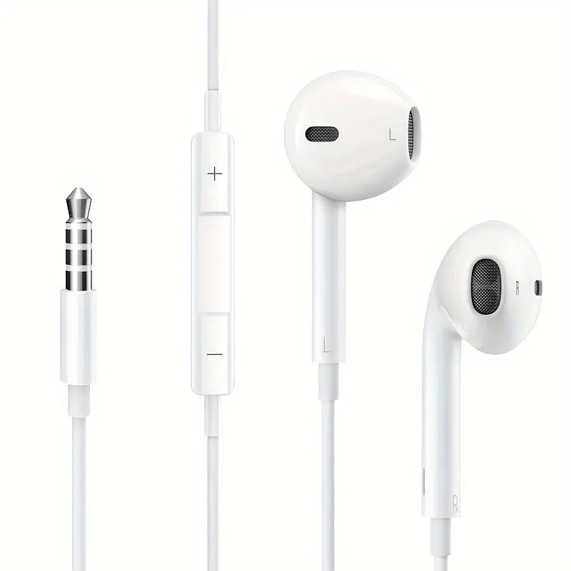 Wired Headphones 3.5mm Jack Headphones for Calling and Music with Bass Stereo Earbuds In-Ear Headphones Audio Electronics