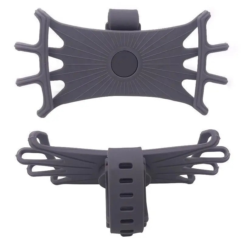 360° Rotatable Outdoor Bicycle Cell Phone Stand, Silicone Handle Mobile Phone Holder