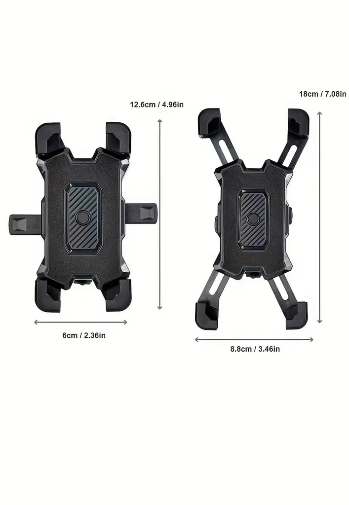 Bicycle Phone Holder, Motorcycle/bicycle Phone Holder, Supports All Phone Models From 12.19-17.27 Cm, 360° Rotating Phone Holder