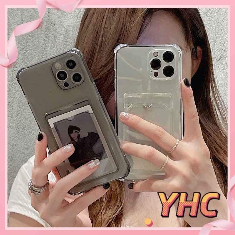 Protective Phone Case With Transparent Wallet Card Slot And Shockproof For IPhone +Plus With Card Holder