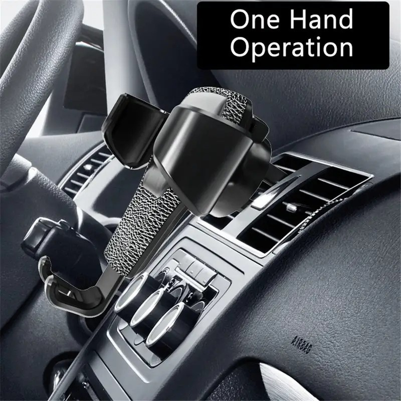 Car Navigation Mobile Phone Holder Car Air Outlet Anti Shaking Gravity Car Holder Factory Wholesale Mobile Phone Holder