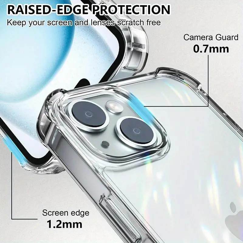 Luxury Original Shockproof Transparent Case For iPhone Bumper Cases Clear Back Cover