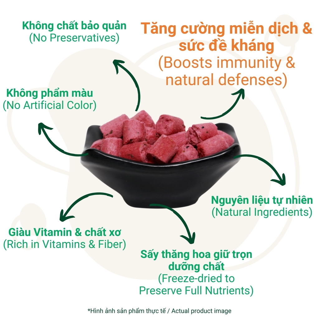 Immune Booster - THANH LONG - Bánh thưởng sấy thăng hoa