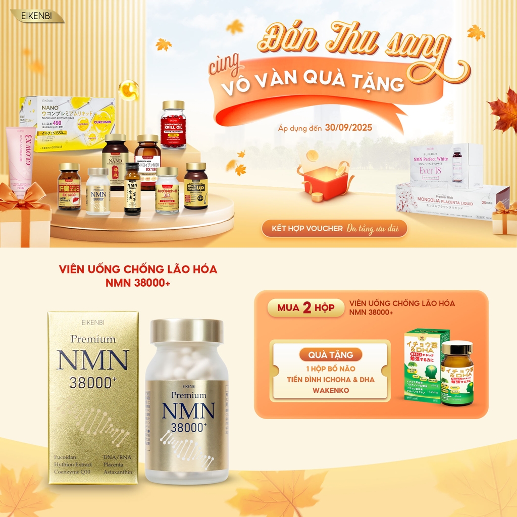 Viên Uống Chống Lão Hóa NMN 38000+ Eikenbi [90 Viên]