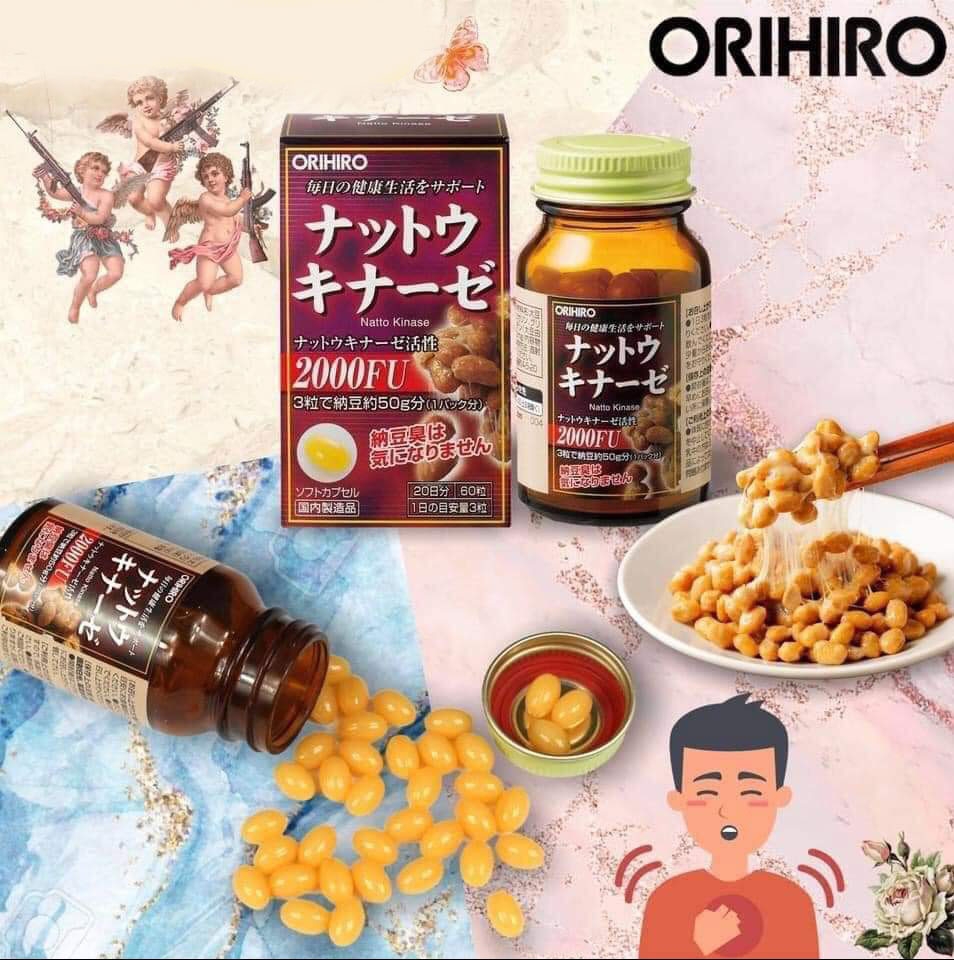 Viên Uống Chống Đột Quỵ Orihiro Natto Kinase 2000FU [60 Viên]