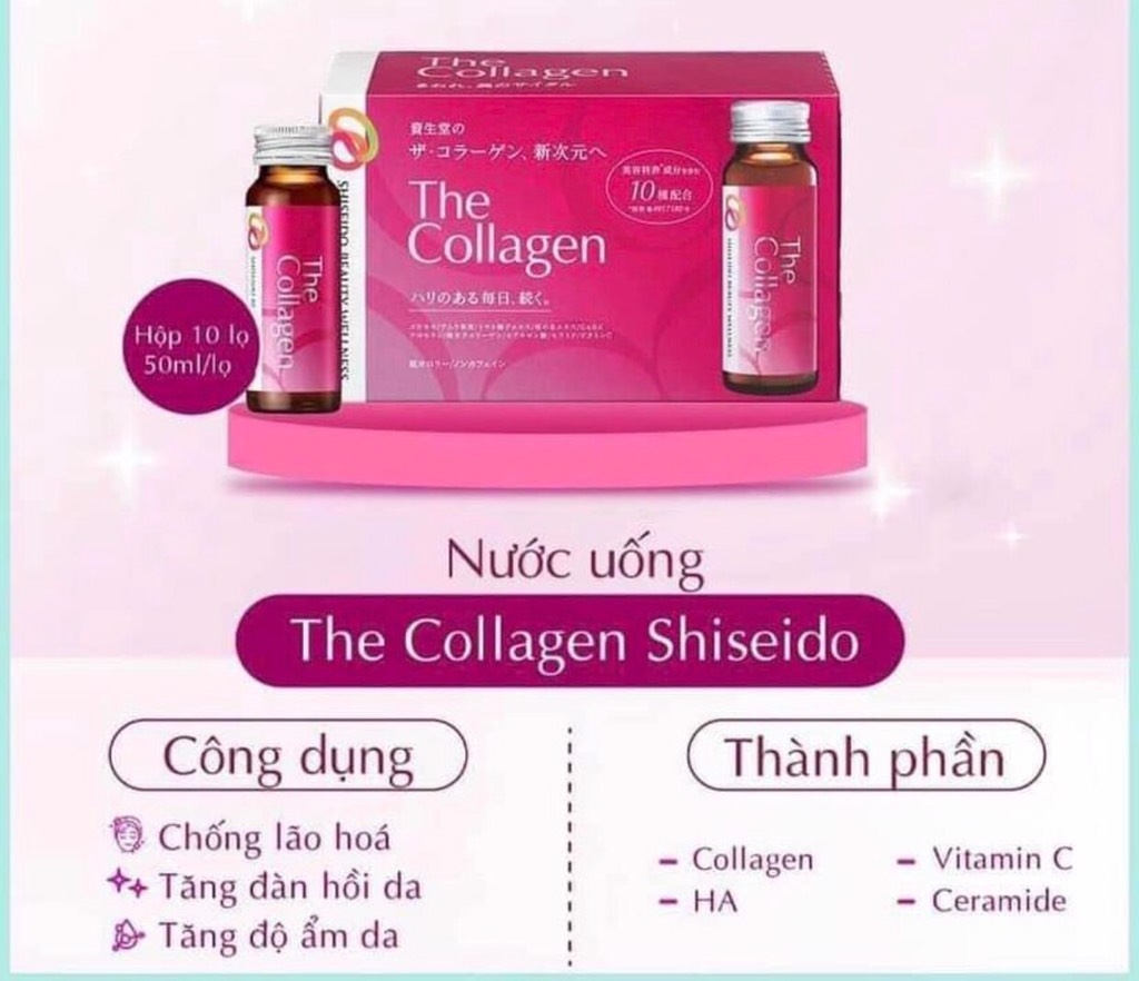 Nước Uống The Collagen Shiseido Nhật Bản (Hộp 10 chai x 50ml)