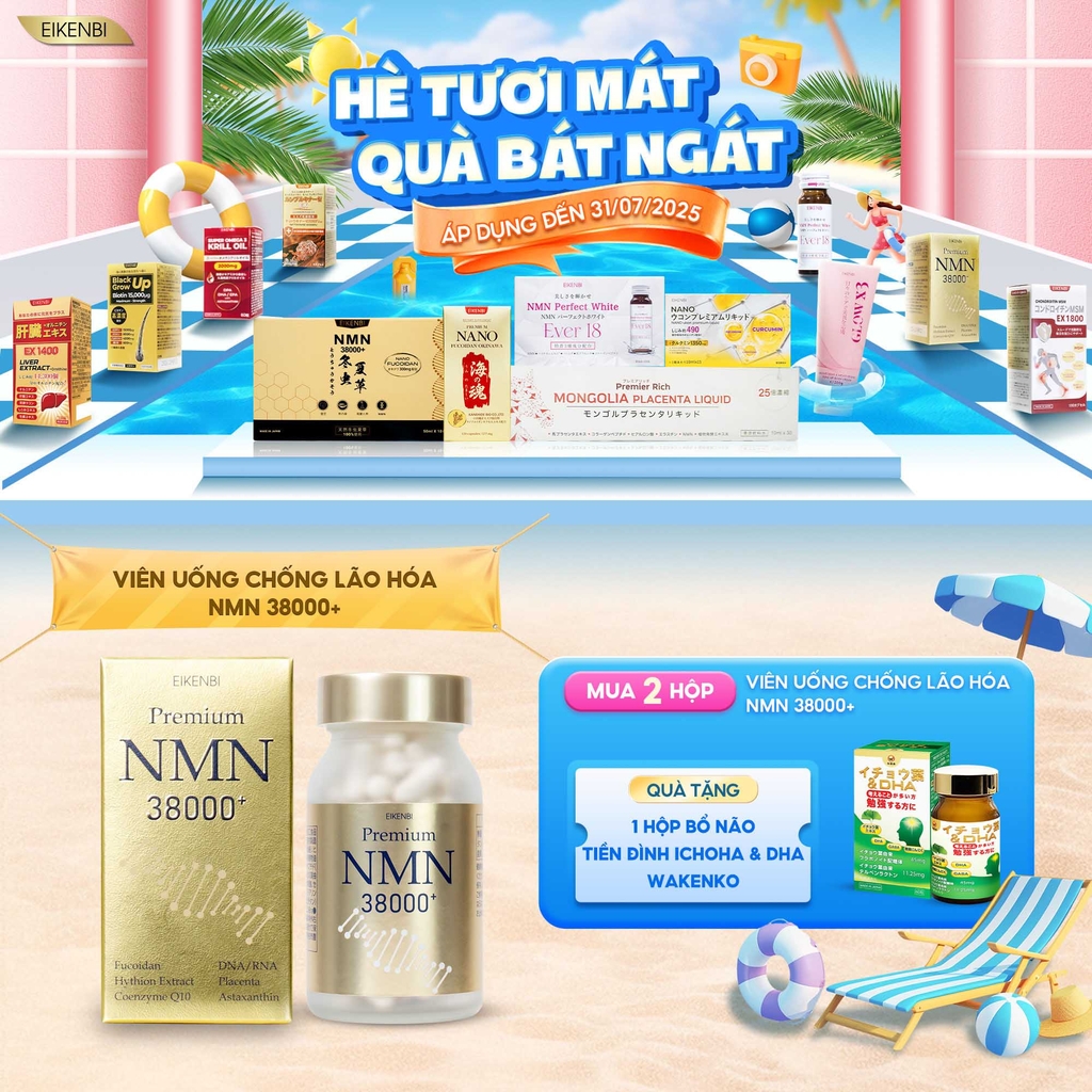 Viên Uống Chống Lão Hóa NMN 38000+ Eikenbi [90 Viên]