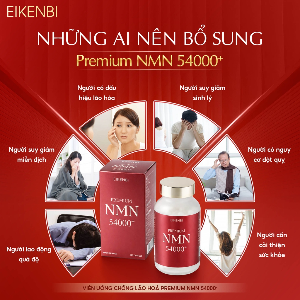 Viên Uống NMN 54000+ Premium Nhật Bản - Chống Lão Hóa, Làm Đẹp Da