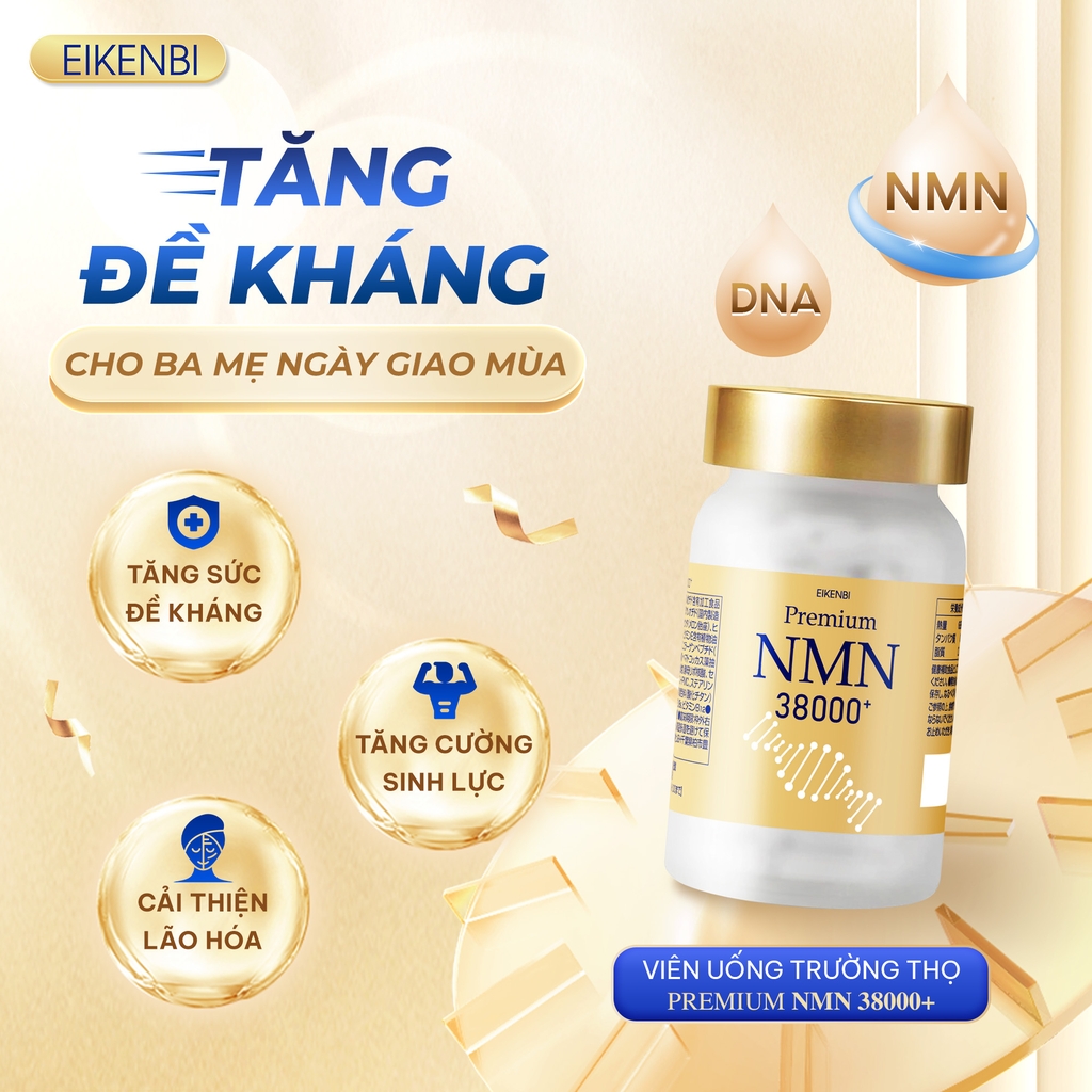 Viên Uống Chống Lão Hóa NMN 38000+ Eikenbi Nhật Bản [90 Viên]