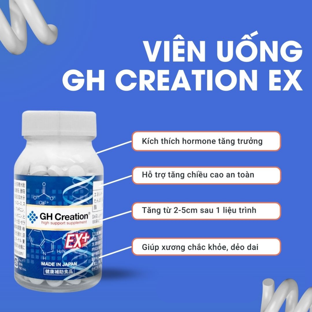 Viên Uống Hỗ Trợ Tăng Trưởng Chiều Cao GH Creation EX+ [270 Viên]