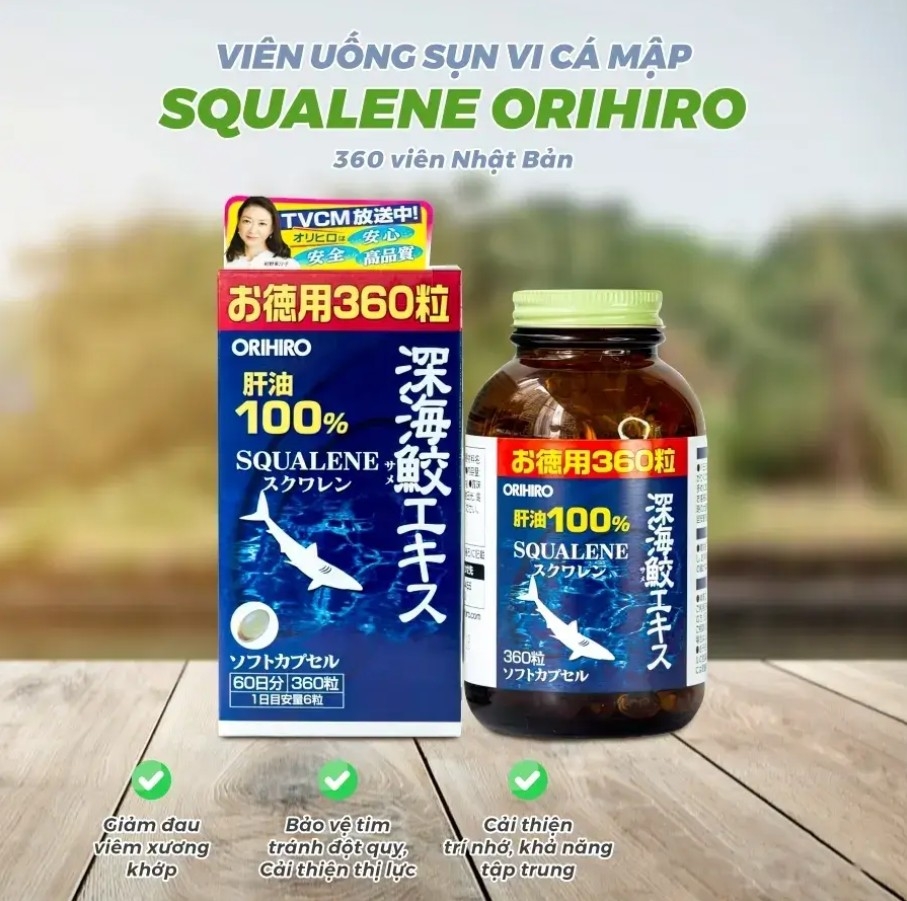Viên Uống Dầu Cá Orihiro Squalene Nhật Bản [360 Viên]