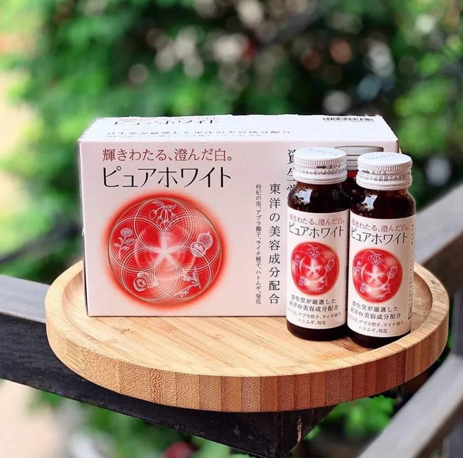 Nước Uống Trắng Da Pure White Shiseido Nhật Bản Chính Hãng [Hộp 10 lọ 50ml]