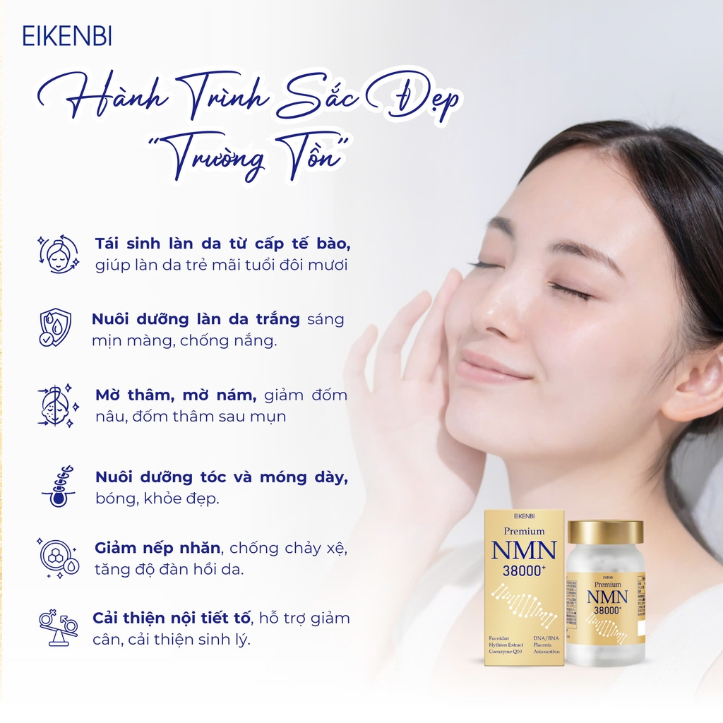Viên Uống Chống Lão Hóa NMN 38000+ Eikenbi [90 Viên]