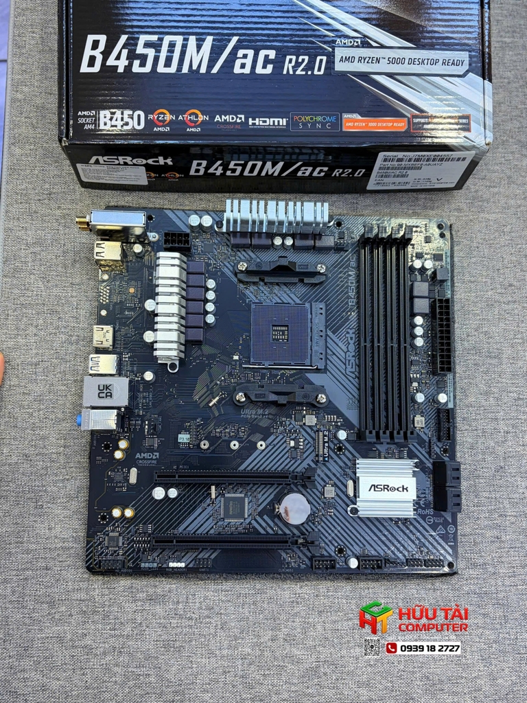 MAINBOARD ASROCK B450M/AC wifi, DDR4