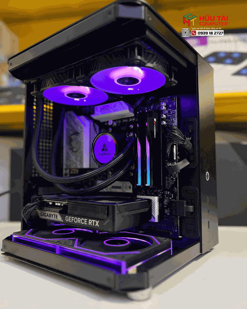 FULL  PC  HTC JONSBO TK-1 RTX 5060Ti V2 (B650M WIFI, RYZEN 7 7800X3D, RTX 5060 Ti, 32GB/60000 DDR5, 1TB NVME, 850W)