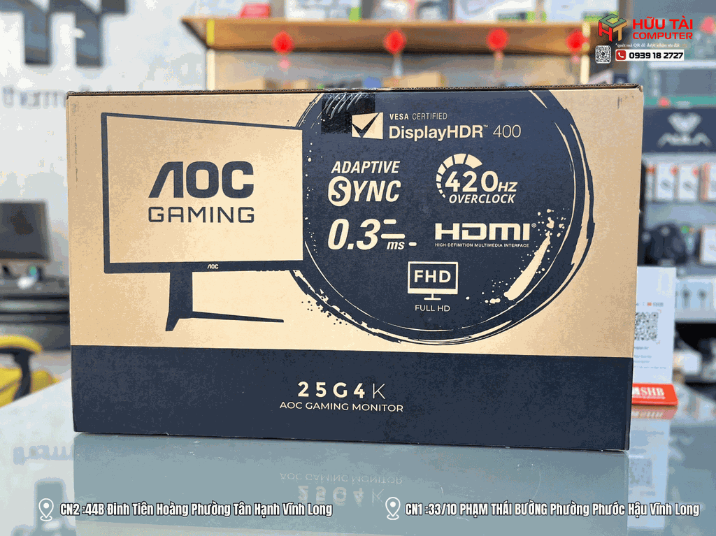 Màn hình LCD AOC 25G4K 25'' FHD IPS 420Hz 0.3ms