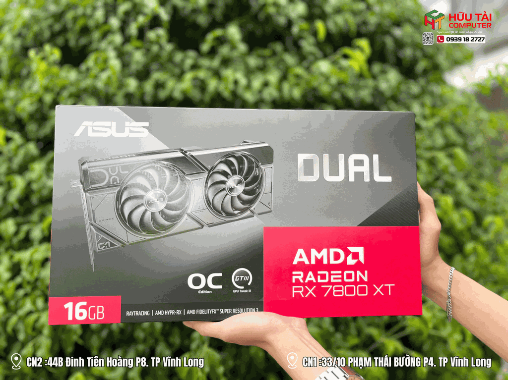 Card màn hình ASUS Dual Radeon RX 7800 XT OC Edition 16GB GDDR6