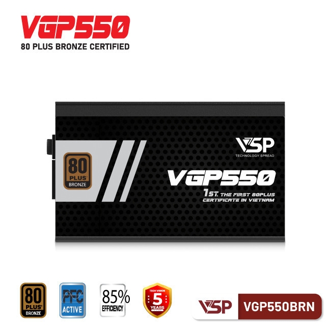 Nguồn VSP VGP550 PRO 550W 80 Plus Bronze (230V)