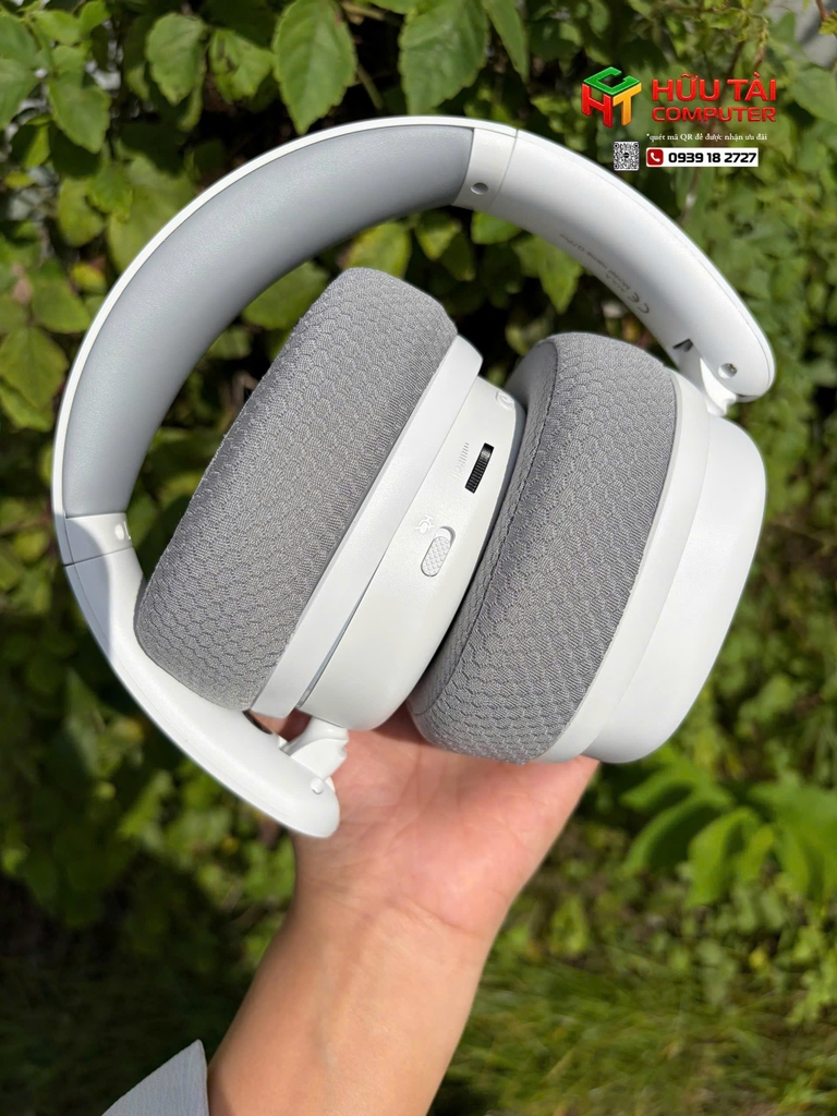 Tai Nghe Gaming Không Dây AULA G7 Pro WHITE (Âm Thanh Vòm 7.1, Mic Chống Ồn AI, Đèn RGB)