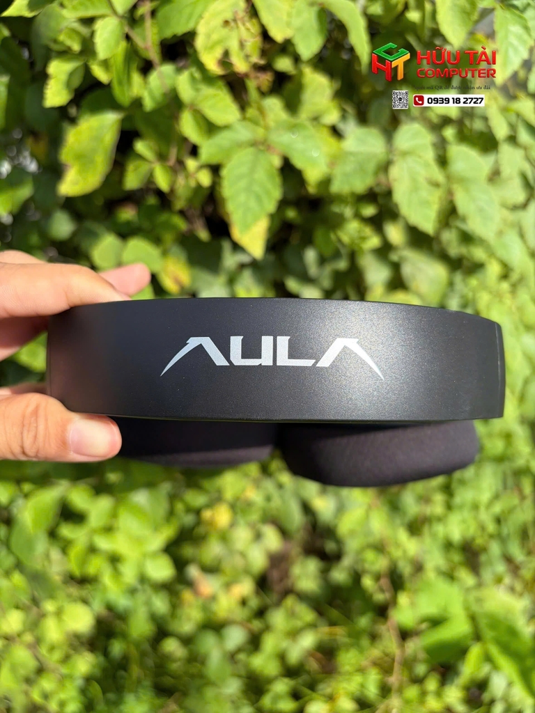 Tai Nghe Gaming Không Dây AULA G7 Pro Black (Âm Thanh Vòm 7.1, Mic Chống Ồn AI, Đèn RGB)