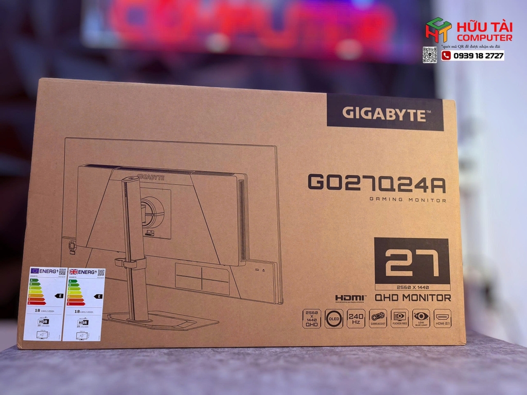 Màn hình Gaming 2K Gigabyte GO27Q24A | 27 inch, QHD, 240Hz, OLED, 0.03ms