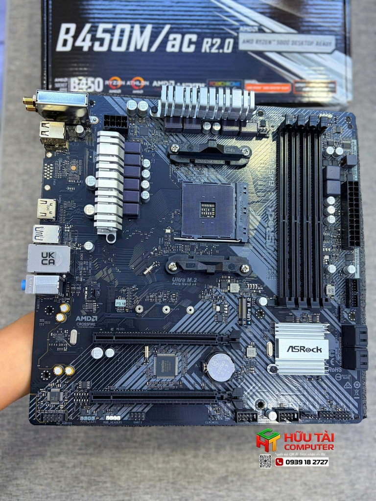 MAINBOARD ASROCK B450M/AC wifi, DDR4
