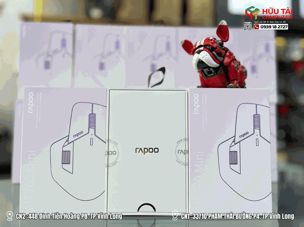 Chuột Rapoo MT760 Mini Không Dây Đen