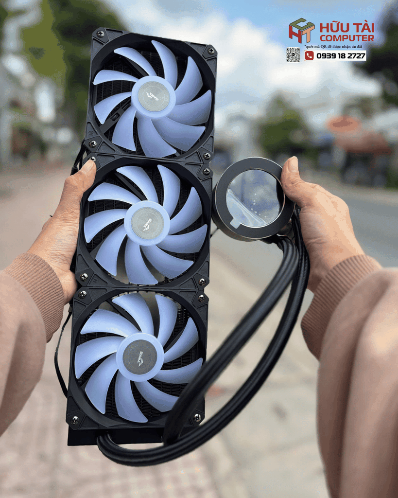 Tản Nhiệt Nước CPU SAMA SM360LD ĐEN (3 Fan 12cm ARGB, Màn Hình LCD )