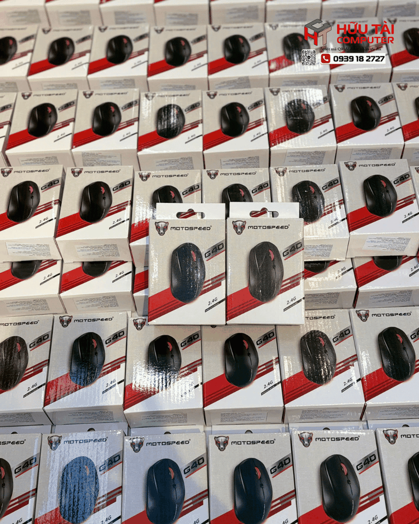 Chuột văn phòng Motospeed G40 | Wireless 2.4Ghz, 1600 DPI, 80g, Đen