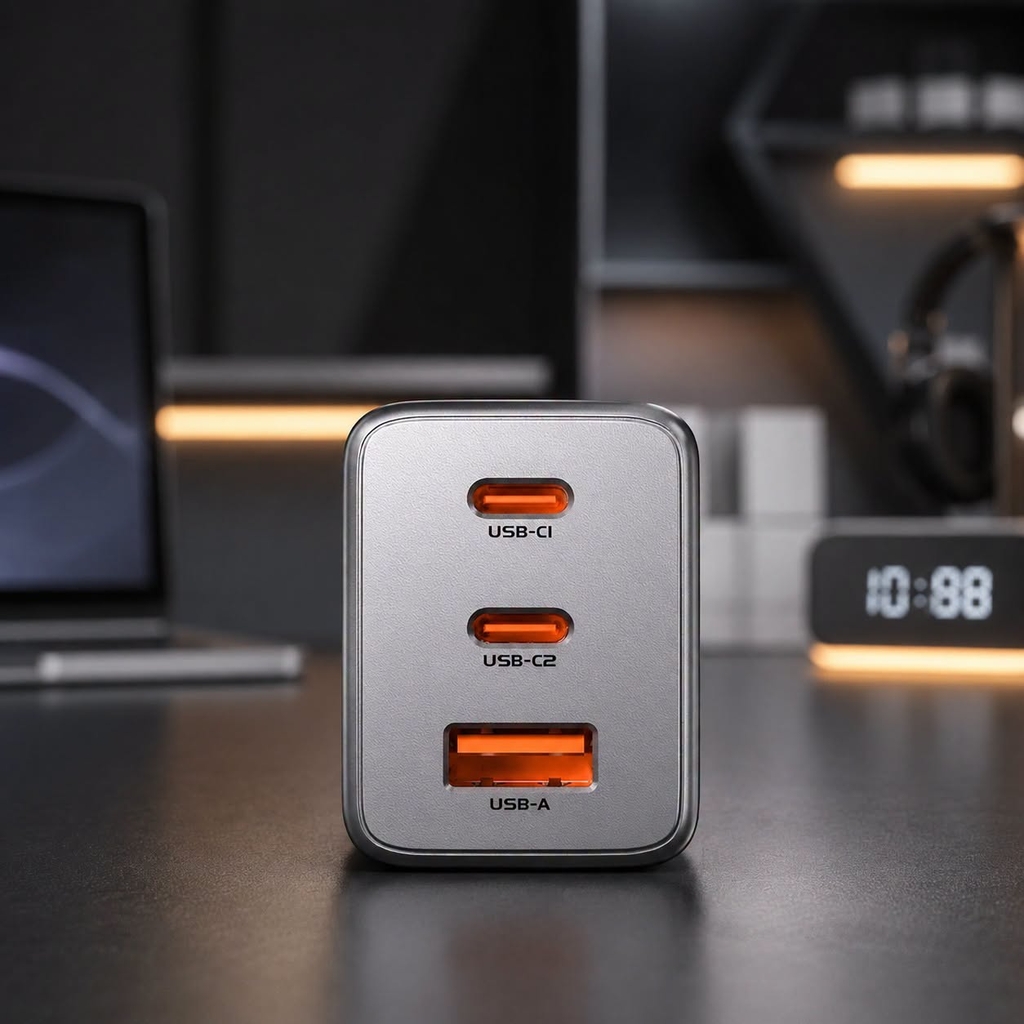 CỦ SẠC NHANH MOVESPEED CG106S 67W, SUPER GAN, XÁM