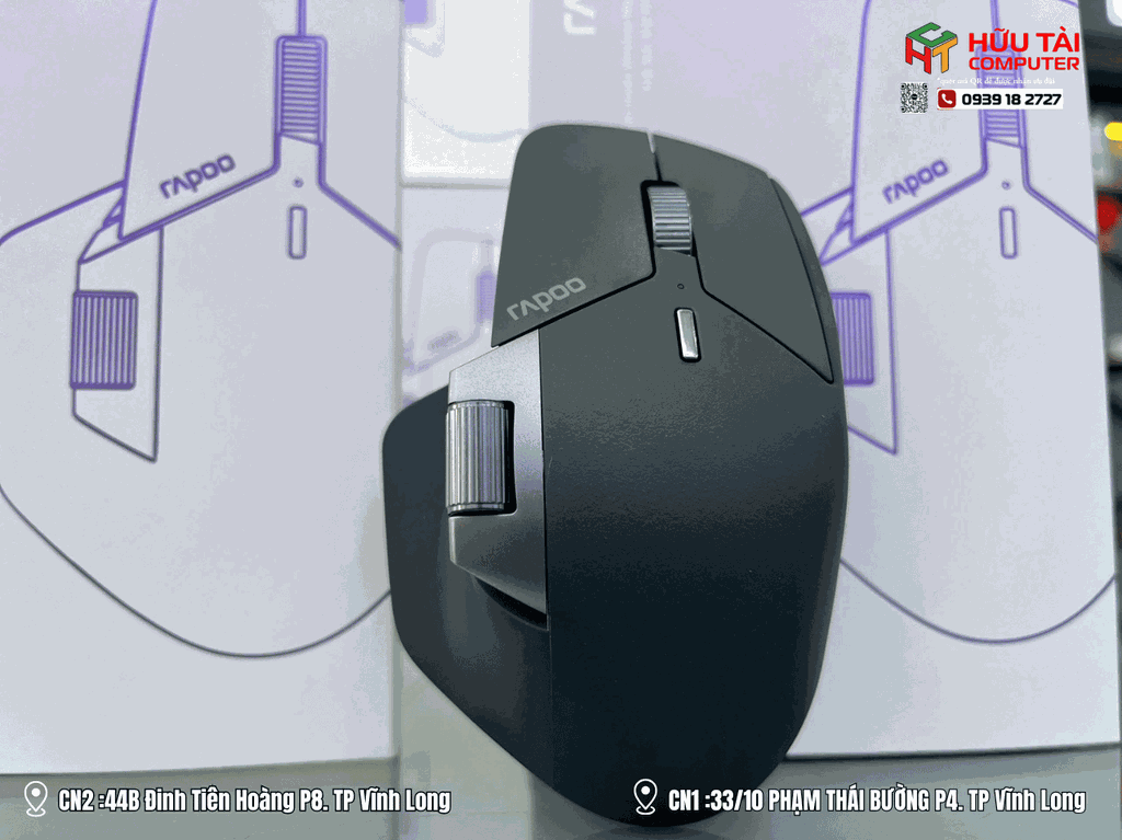 Chuột Rapoo MT760 Mini Không Dây Đen