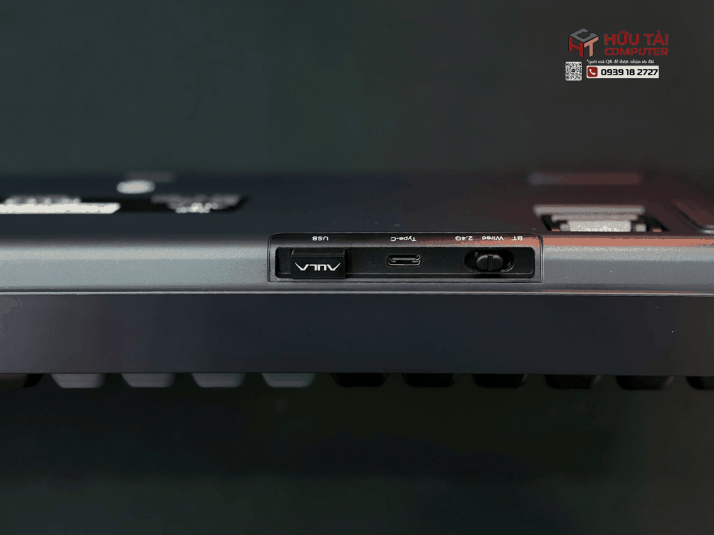 Bàn phím cơ 3 mode gaming AULA S100 Pro đen xám cam, Red switch (3411)