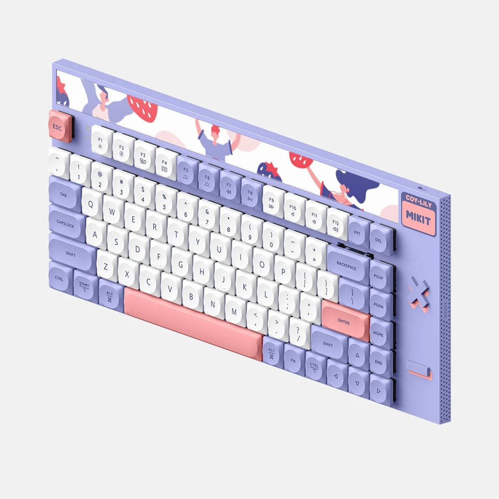 Bàn phím Mikit CL80 Lavanderry TTC Mini Gold Pink RGB