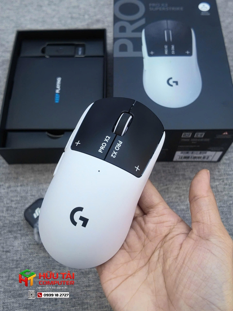 Chuột gaming không dây Logitech Pro X2 Superstrike Lightspeed