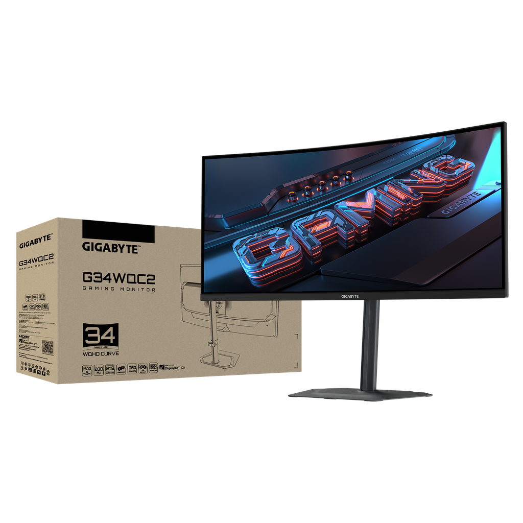 Màn hình Gigabyte G34WQC2 34 inch (WQHD (2K)/ VA/ 200Hz/ 1 ms)
