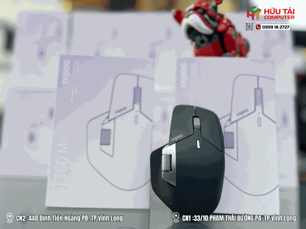 Chuột Rapoo MT760 Mini Không Dây Đen