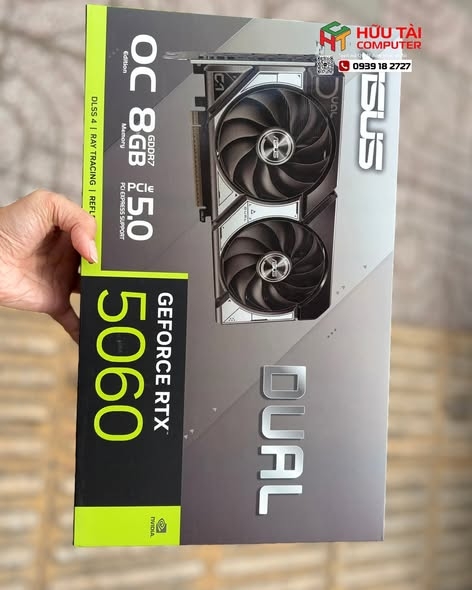VGA ASUS Dual RTX 5060 8GB GDDR7 OC (DUAL-RTX5060-O8G)