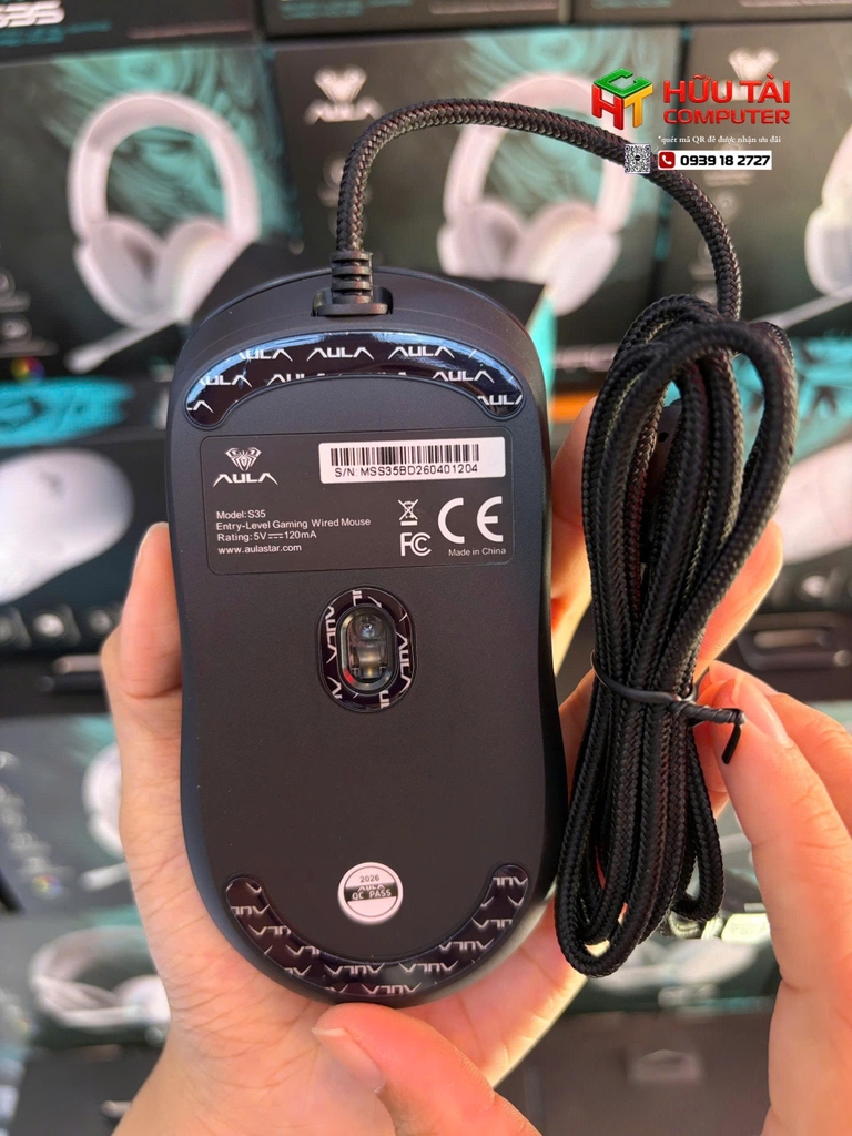 AULA S35 (5774) CHUỘT GAMING CÓ DÂY (Phiên bản Màu đen)